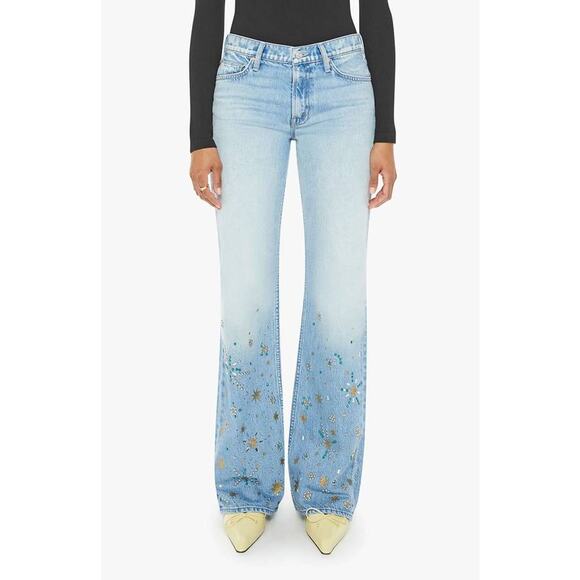 Mother The Bookie Embellished Ankle Jean in Righteous Gemstone 24 - Picture 1 of 4